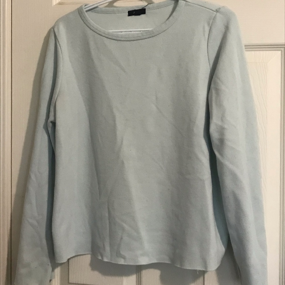 Light blue top